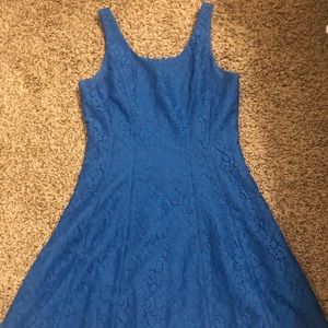 Royal Blue CeCe Floral Lace Dress